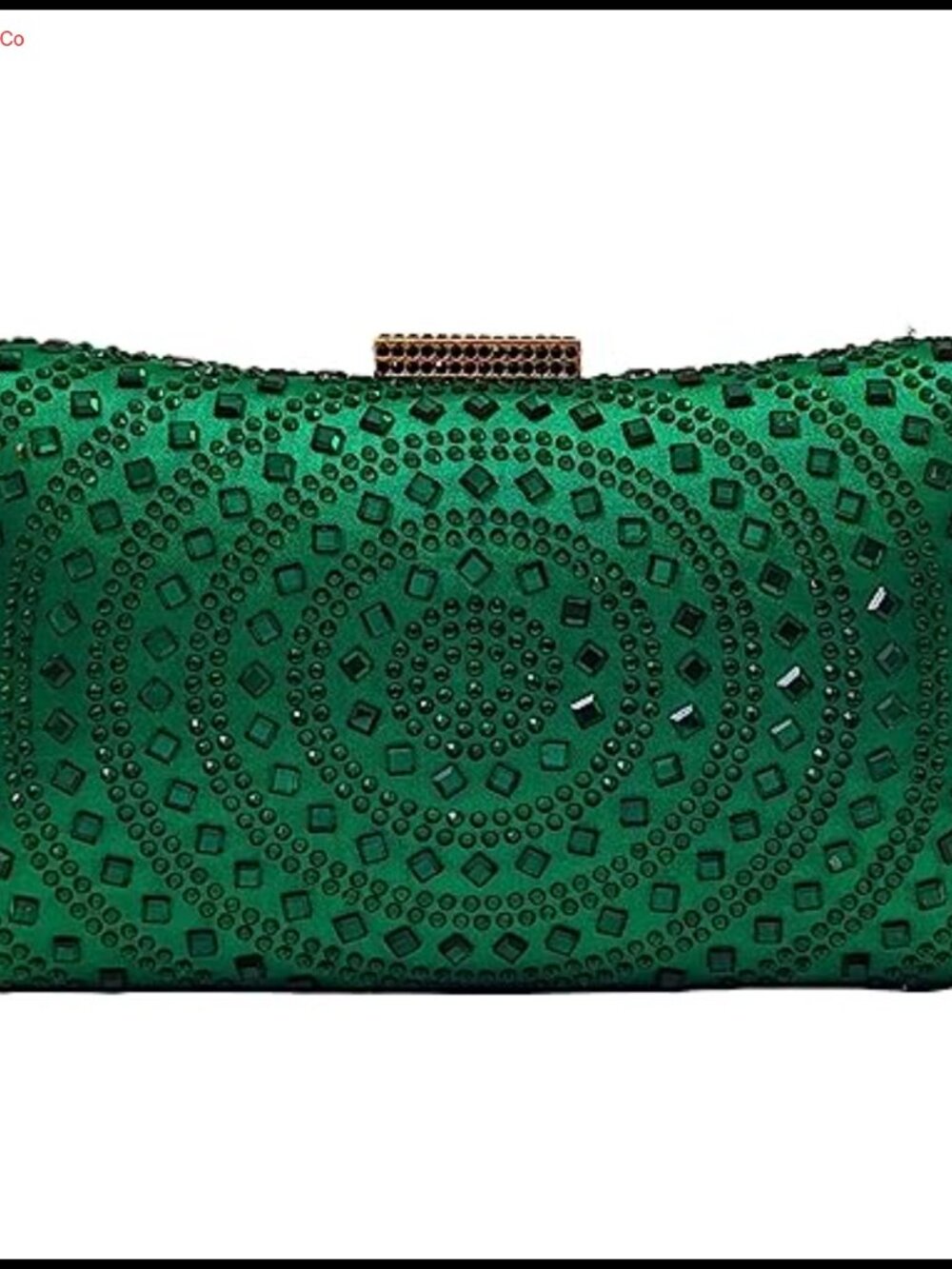Rhinestone Crystal Box Clutch Evening Bag Satin Women's Party Purse Wedding